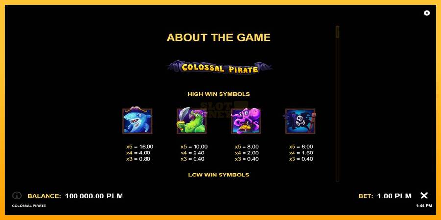 Colossal Pirate máquina de juego por dinero, imagen 7