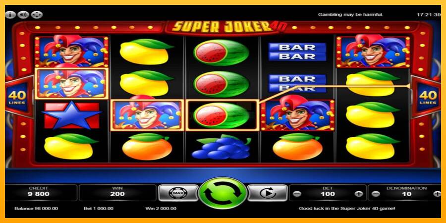 Super Joker 40 máquina de juego por dinero, imagen 2