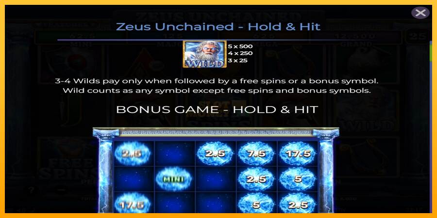 Zeus Unchained - Hold & Hit máquina de juego por dinero, imagen 4