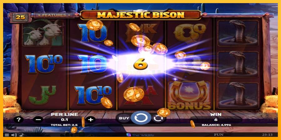 Majestic Bison máquina de juego por dinero, imagen 3