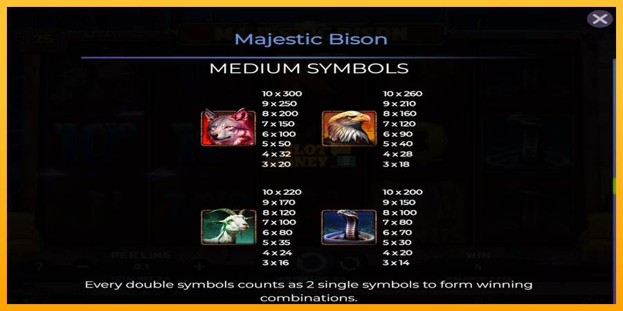 Majestic Bison máquina de juego por dinero, imagen 7