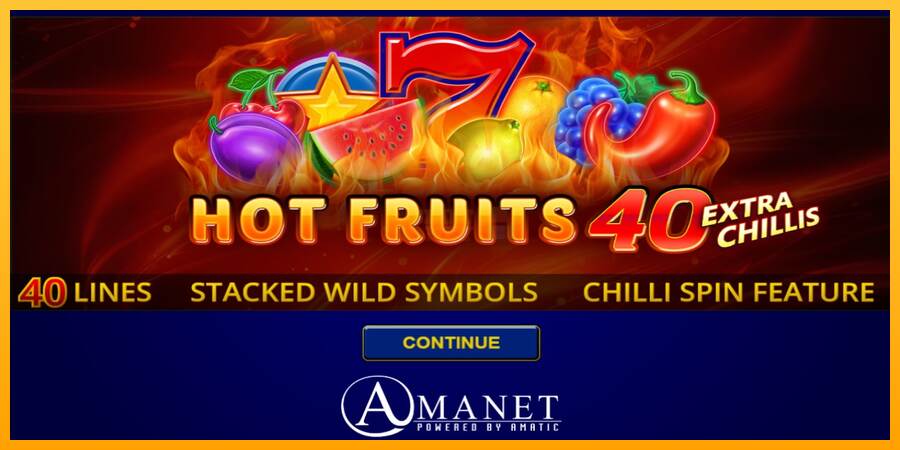 Hot Fruits 40 Extra Chillis máquina de juego por dinero, imagen 1