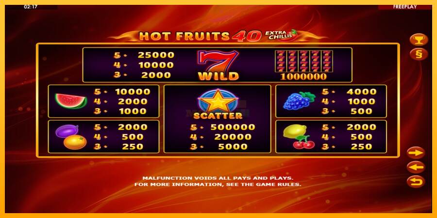 Hot Fruits 40 Extra Chillis máquina de juego por dinero, imagen 4