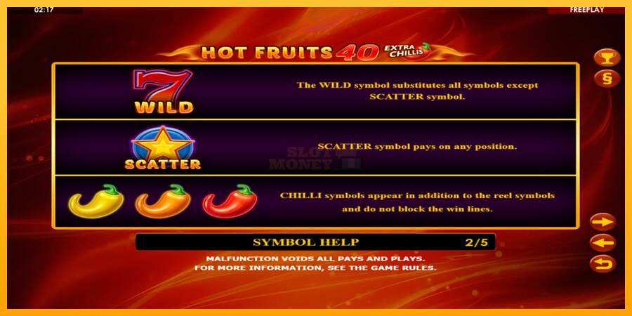 Hot Fruits 40 Extra Chillis máquina de juego por dinero, imagen 5