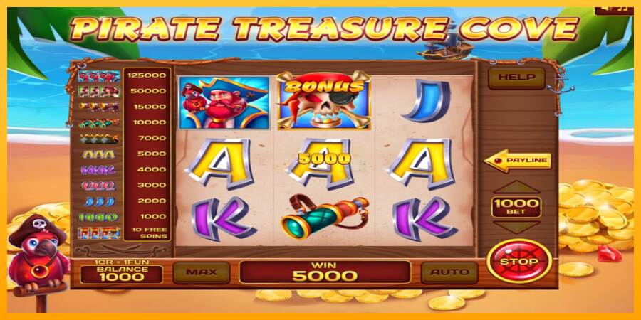 Pirate Treasure Cove 3x3 máquina de juego por dinero, imagen 2