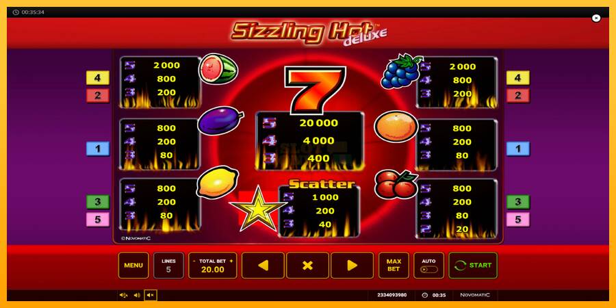 Sizzling Hot Deluxe máquina de juego por dinero, imagen 6