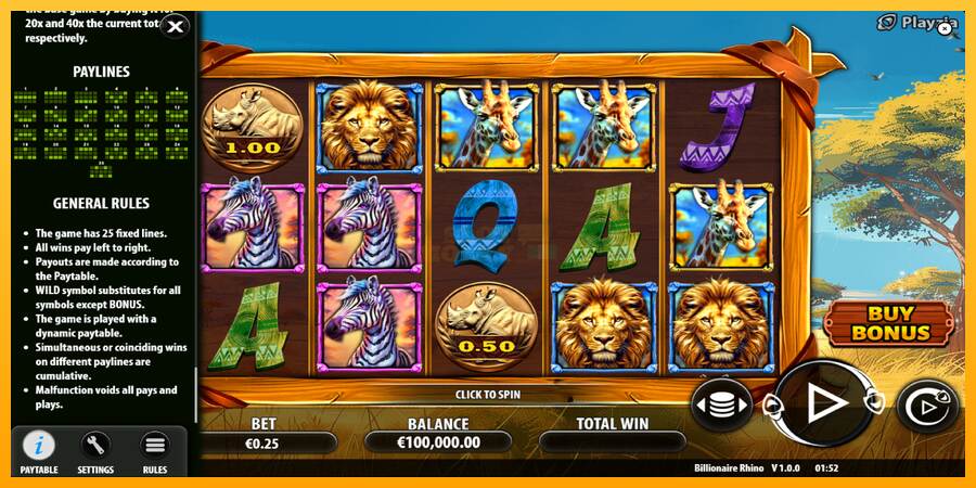 Billionaire Rhino máquina de juego por dinero, imagen 7