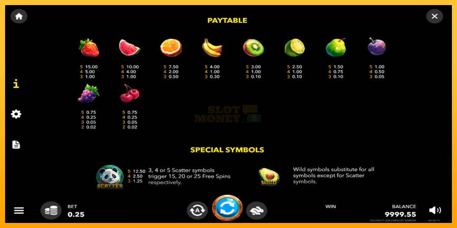 243 Fruity Zen máquina de juego por dinero, imagen 3