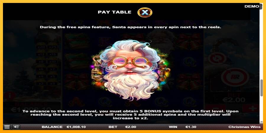 Christmas Wins máquina de juego por dinero, imagen 7