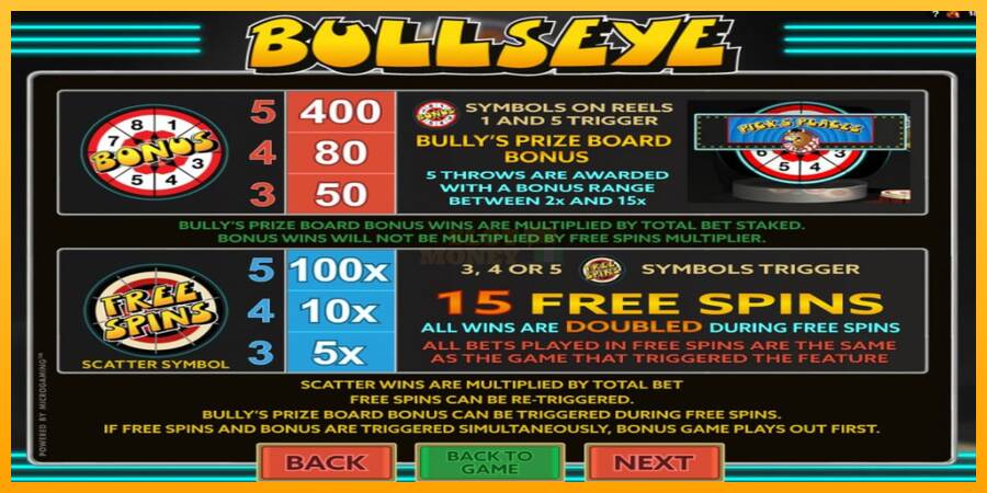 Bullseye máquina de juego por dinero, imagen 7