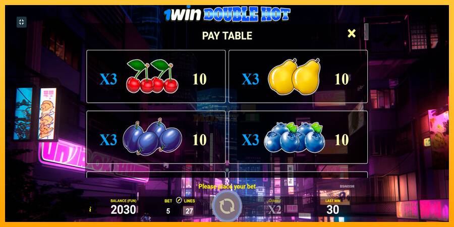 1win Double Hot máquina de juego por dinero, imagen 6