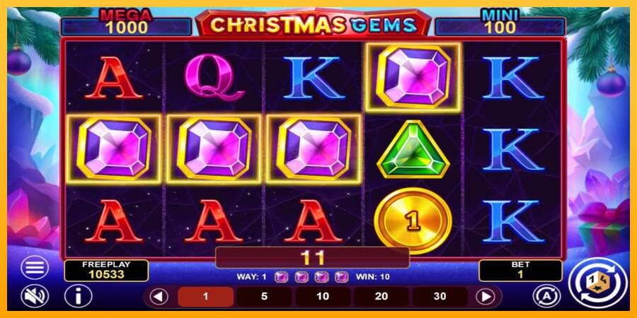 Christmas Gems Hold & Win máquina de juego por dinero, imagen 4