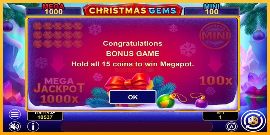 Christmas Gems Hold & Win máquina de juego por dinero, imagen 6