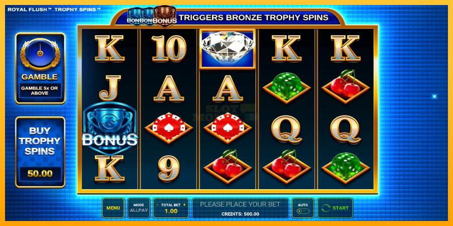 Royal Flush Trophy Spins máquina de juego por dinero, imagen 1