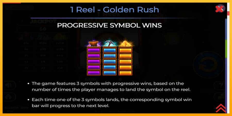 1 Reel Golden Rush máquina de juego por dinero, imagen 5