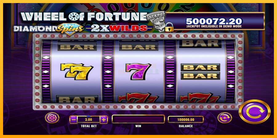 Wheel of Fortune Diamond Spins 2x Wilds máquina de juego por dinero, imagen 1