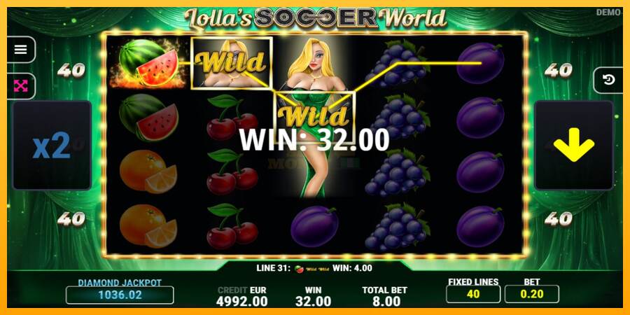 Lollas Soccer World máquina de juego por dinero, imagen 2