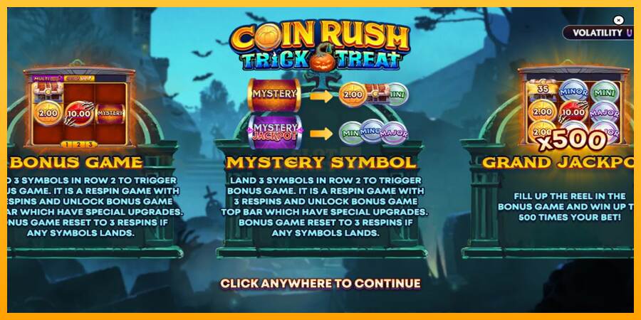 Coin Rush: Trick o Treat máquina de juego por dinero, imagen 1