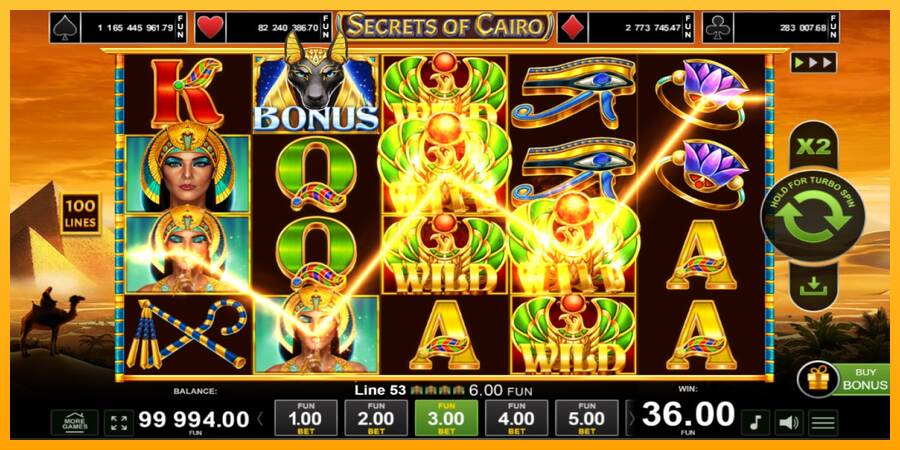 Secrets of Cairo máquina de juego por dinero, imagen 2