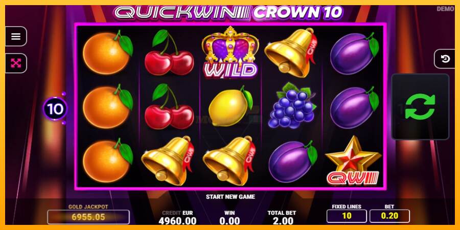 Quick Win Crown 10 máquina de juego por dinero, imagen 2