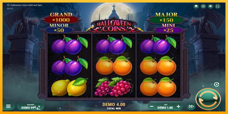 Halloween Coins Hold and Spin máquina de juego por dinero, imagen 3