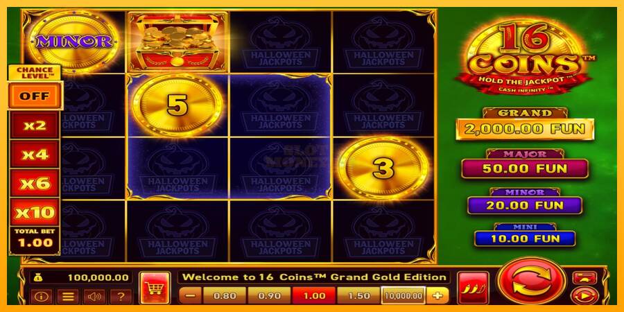 16 Coins Grand Gold Edition Halloween Jackpots máquina de juego por dinero, imagen 1