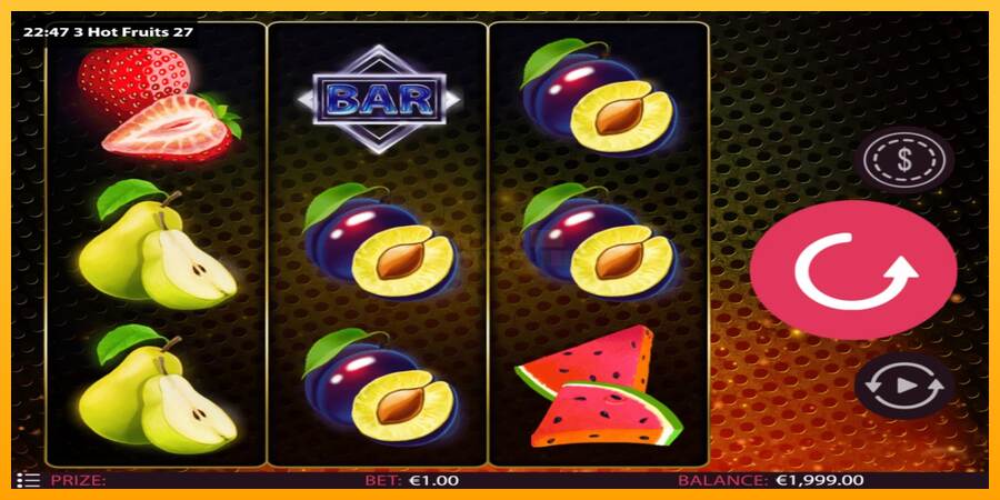 3 Hot Fruits 27 máquina de juego por dinero, imagen 2