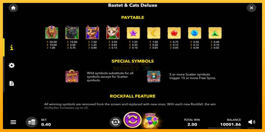 Bastet & Cats Deluxe máquina de juego por dinero, imagen 5