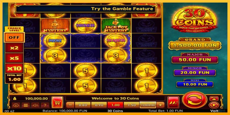 30 Coins Halloween Jackpots máquina de juego por dinero, imagen 1