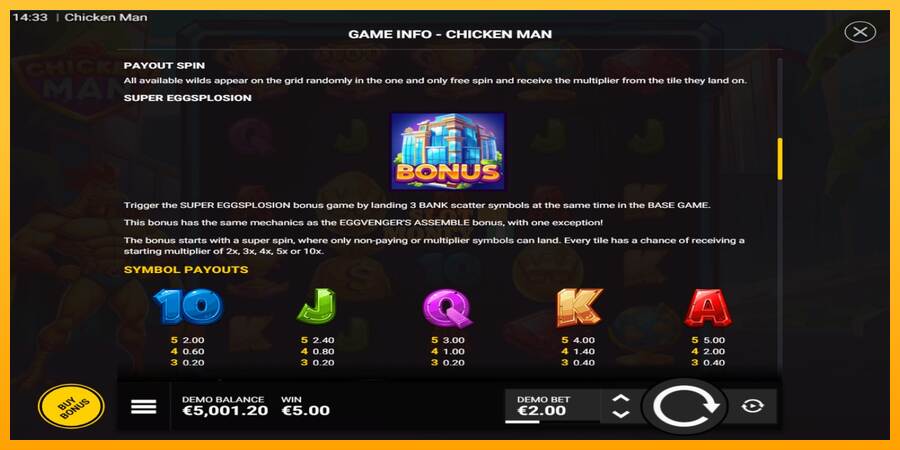 Chicken Man máquina de juego por dinero, imagen 5