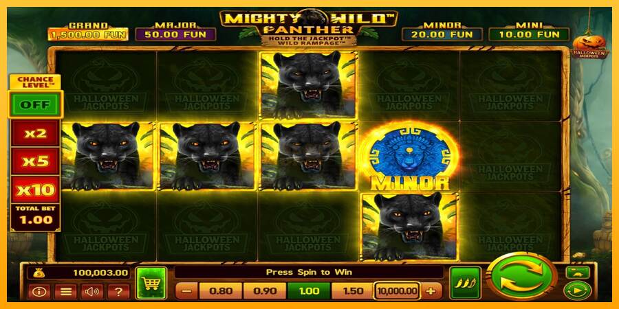 Mighty Wild: Panther Grand Gold Edition Halloween Jackpots máquina de juego por dinero, imagen 2