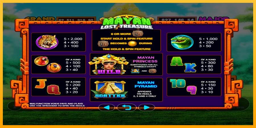 Mayan Lost Treasure máquina de juego por dinero, imagen 4