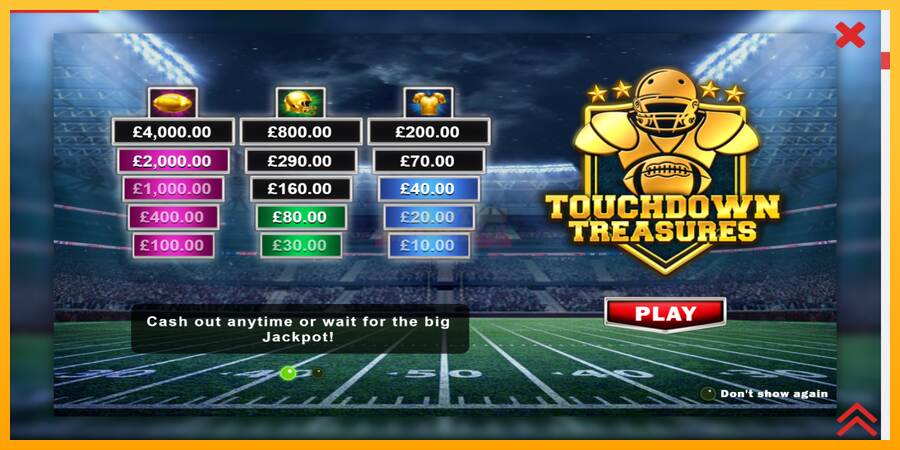 Touchdown Treasures máquina de juego por dinero, imagen 1