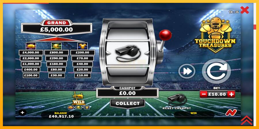 Touchdown Treasures máquina de juego por dinero, imagen 2