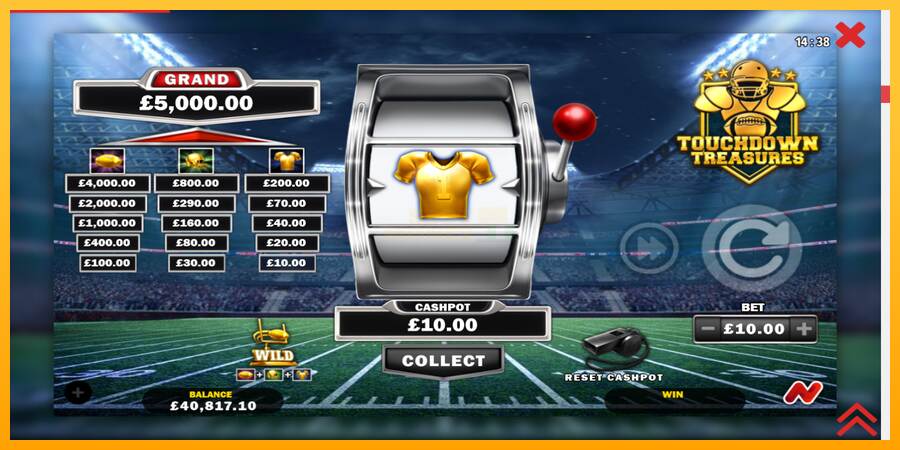 Touchdown Treasures máquina de juego por dinero, imagen 3