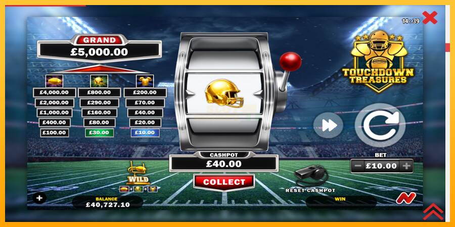 Touchdown Treasures máquina de juego por dinero, imagen 4