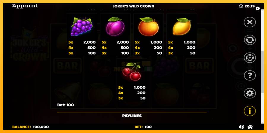 Jokers Wild Crown Diamond Treasures máquina de juego por dinero, imagen 6