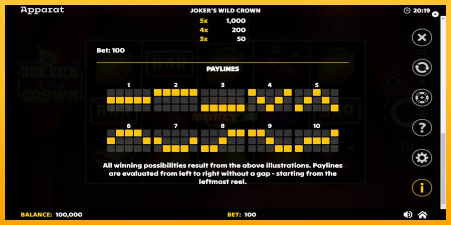 Jokers Wild Crown Diamond Treasures máquina de juego por dinero, imagen 7