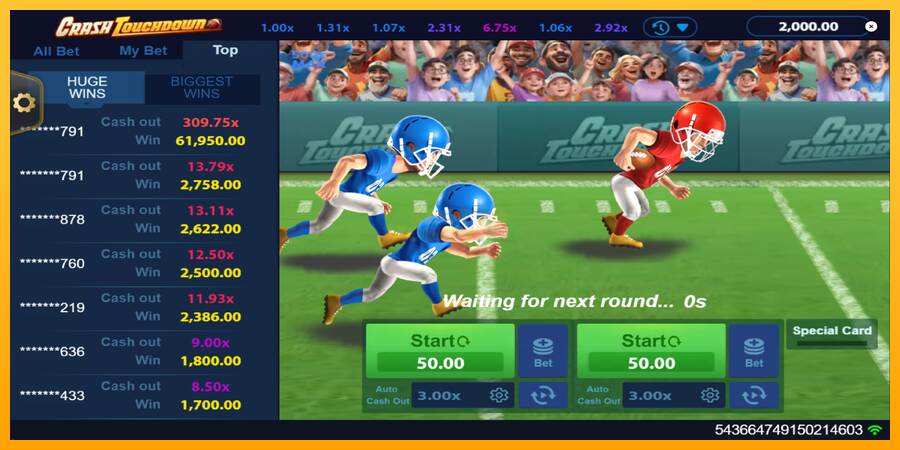 Crash Touchdown máquina de juego por dinero, imagen 2