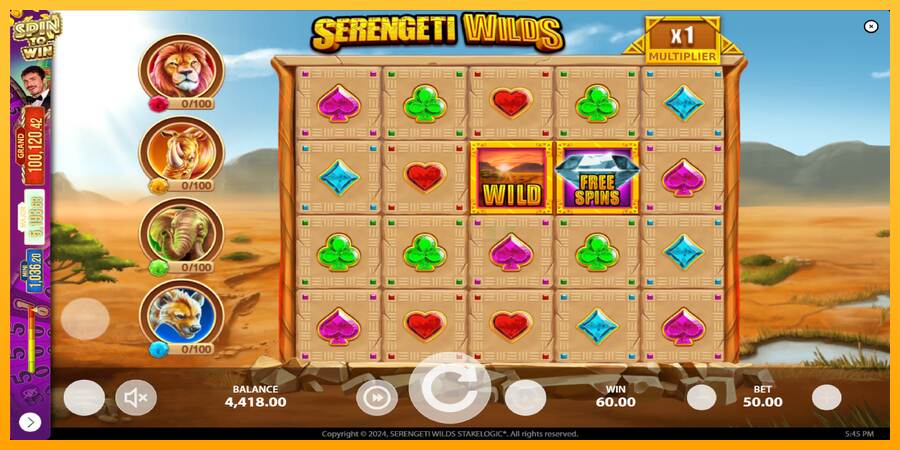 Serengeti Wilds máquina de juego por dinero, imagen 4