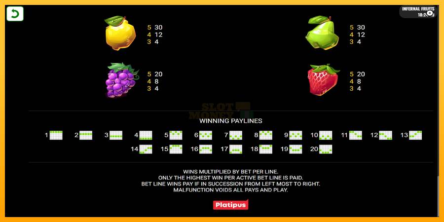 Infernal Fruits máquina de juego por dinero, imagen 7