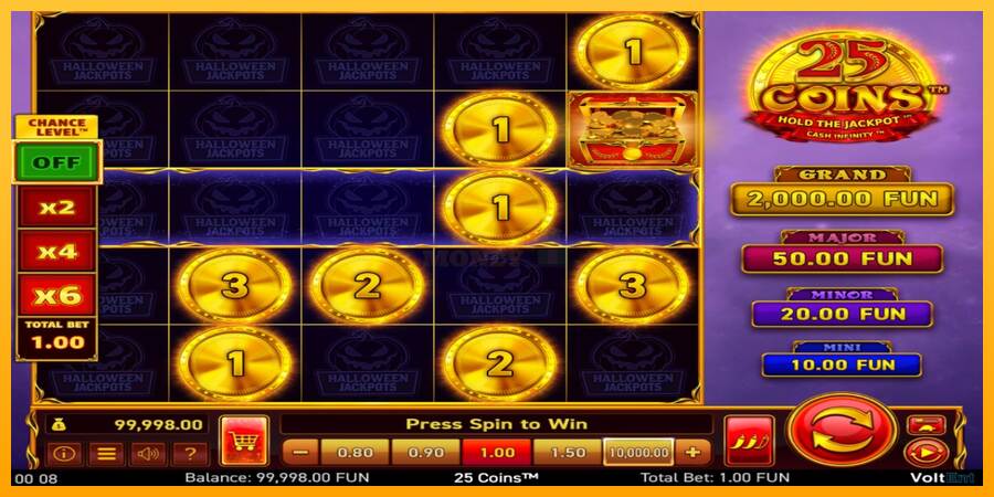 25 Coins Halloween Jackpots máquina de juego por dinero, imagen 2