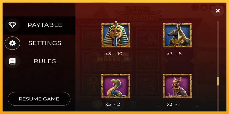 Fortunes of Pharaohs máquina de juego por dinero, imagen 6