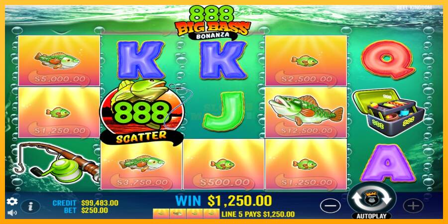 888 Big Bass Bonanza máquina de juego por dinero, imagen 3