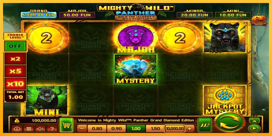 Mighty Wild: Panther Grand Diamond Edition Halloween Jackpots máquina de juego por dinero, imagen 1