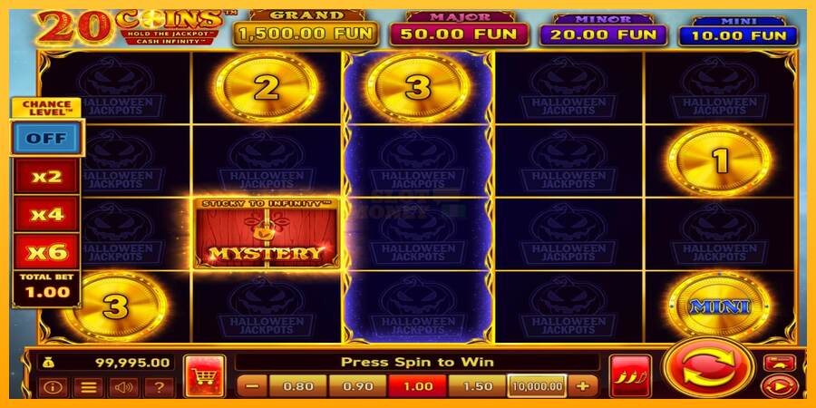 20 Coins Halloween Jackpots máquina de juego por dinero, imagen 2