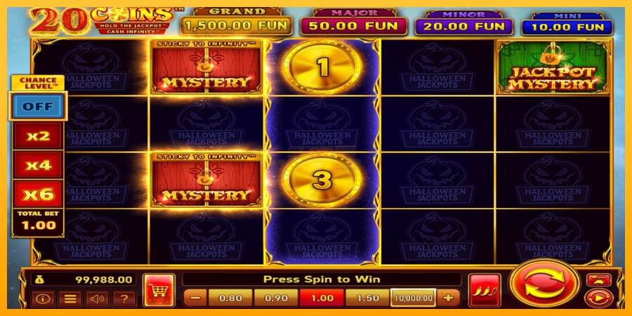 20 Coins Halloween Jackpots máquina de juego por dinero, imagen 3