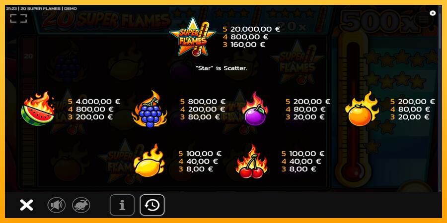 20 Super Flames máquina de juego por dinero, imagen 5