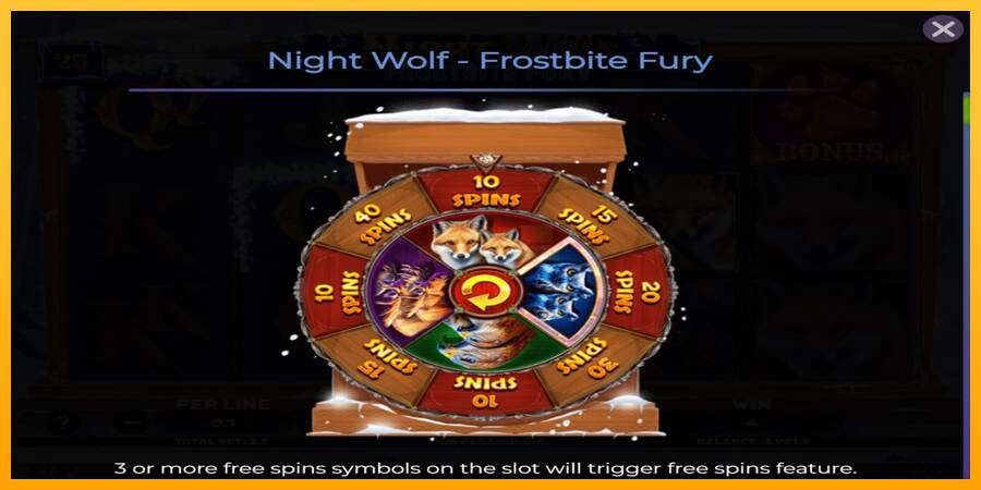 Night Wolf - Frostbite Fury máquina de juego por dinero, imagen 4