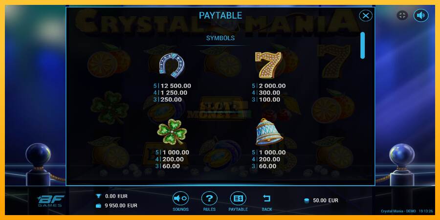 Crystal Mania máquina de juego por dinero, imagen 5